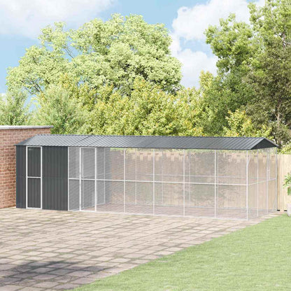 Vogelkäfig Anthrazit 430 X 208 X 247 Cm Verzinkter Stahl
