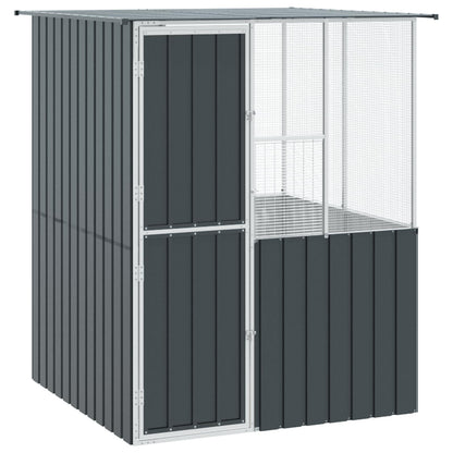 Vogelkäfig Anthrazit 165 X 165 X 200 Cm Verzinkter Stahl