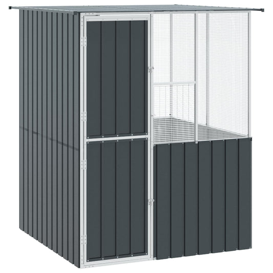 Vogelkäfig Anthrazit 165 X 165 X 200 Cm Verzinkter Stahl