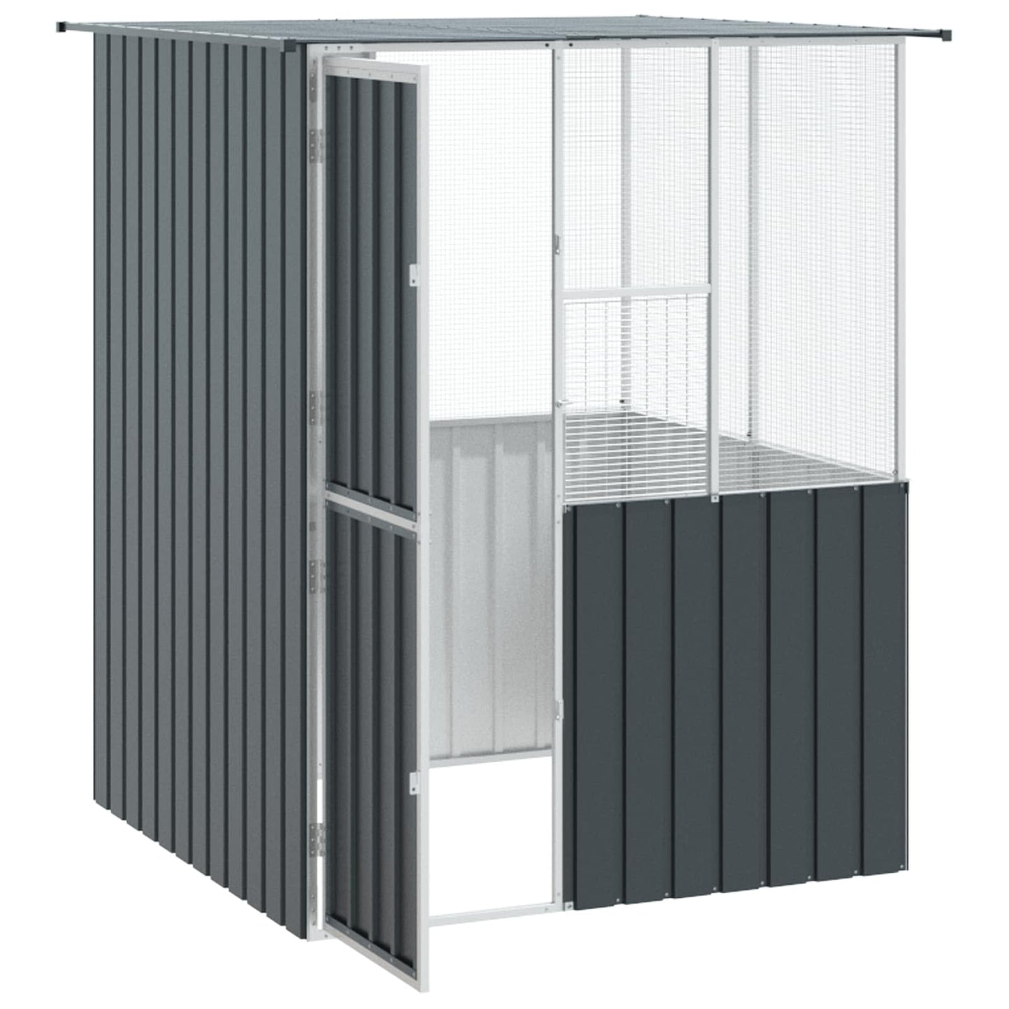 Vogelkäfig Anthrazit 165 X 165 X 200 Cm Verzinkter Stahl