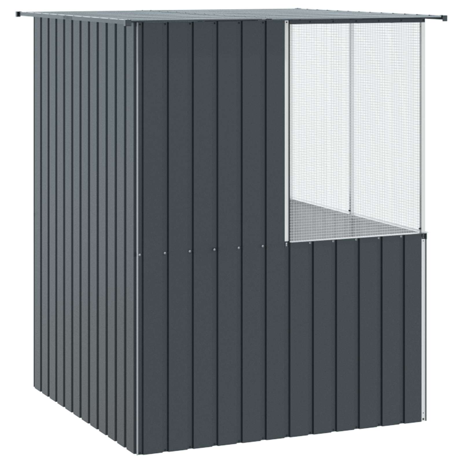 Vogelkäfig Anthrazit 165 X 165 X 200 Cm Verzinkter Stahl