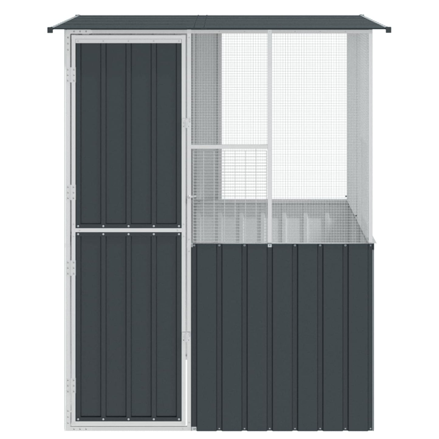 Vogelkäfig Anthrazit 165 X 165 X 200 Cm Verzinkter Stahl