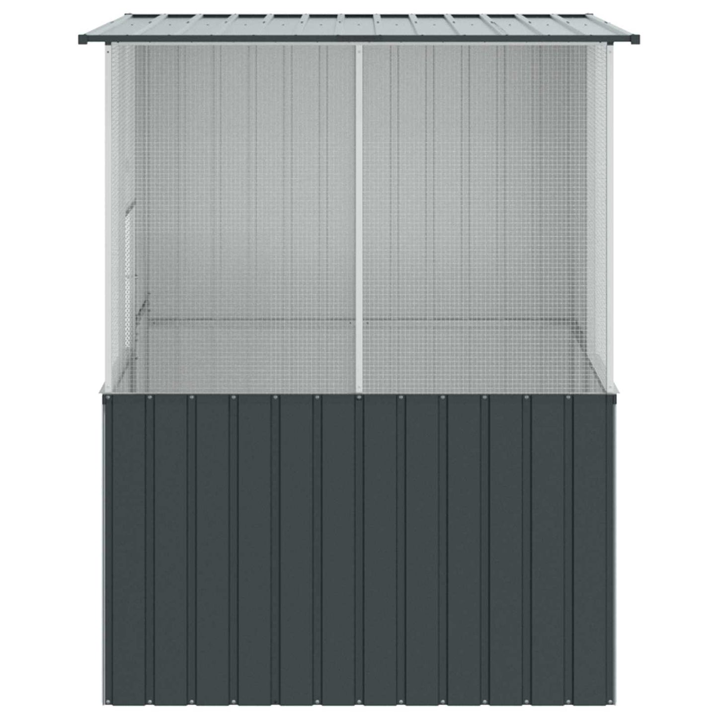 Vogelkäfig Anthrazit 165 X 165 X 200 Cm Verzinkter Stahl