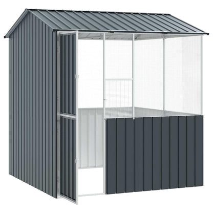 Vogelkäfig Anthrazit 215 X 209 X 230 Cm Verzinkter Stahl