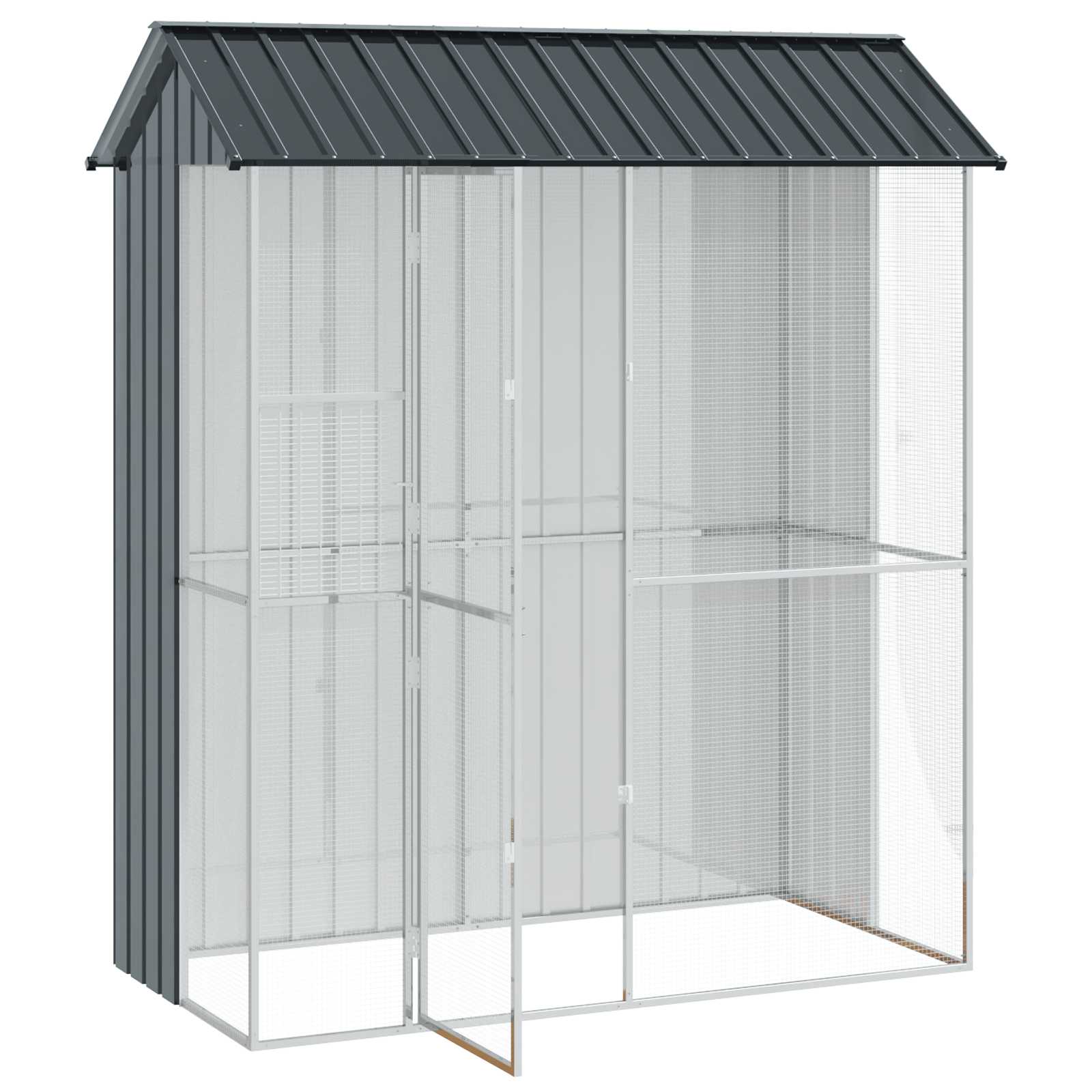 Vogelkäfig 215 X 110 X 247 Cm Verzinkter Stahl