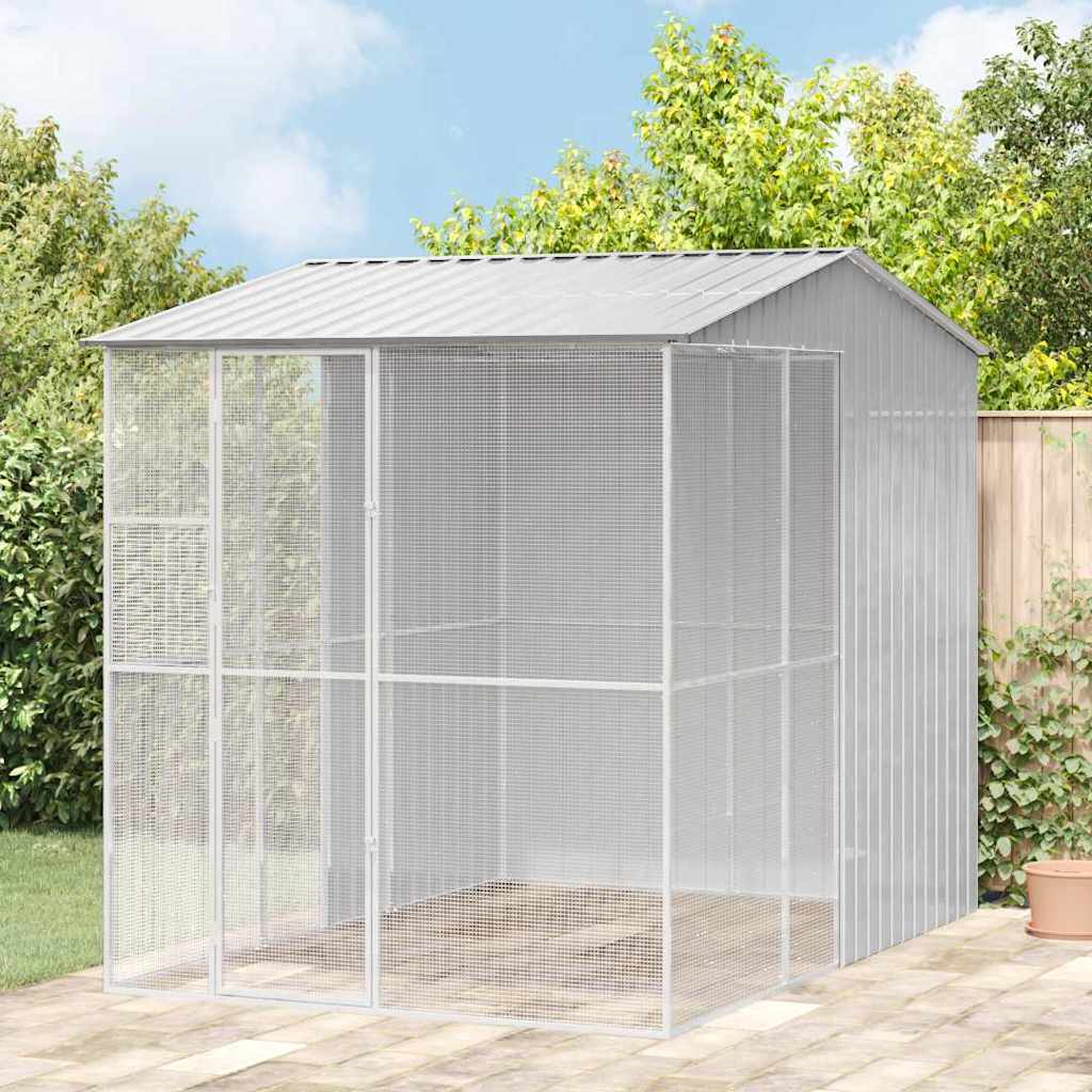 Vogelkäfig 215 X 110 X 247 Cm Verzinkter Stahl
