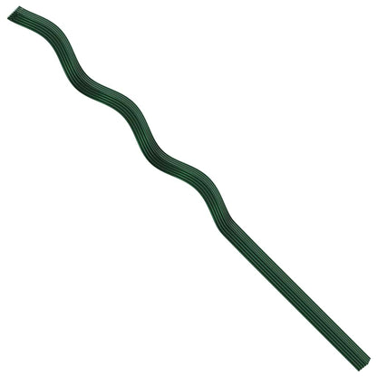 Pflanzenstütze 20 Pcs Grün 110 X 0.6 X 0.6 Cm Stahl Braune Eiche