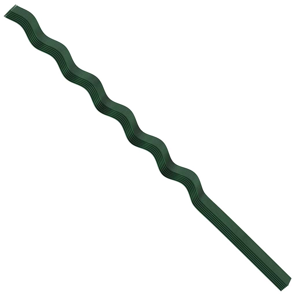 Pflanzenstütze 50 Pcs Grün 110 X 0.6 X 0.6 Cm Stahl Braune Eiche