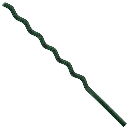 Pflanzenstütze 20 Pcs Grün 110 X 0.6 X 0.6 Cm Stahl Braune Eiche
