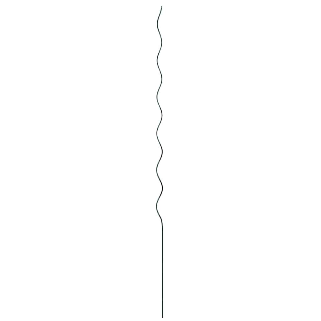 Pflanzenstütze 20 Pcs Grün 110 X 0.6 X 0.6 Cm Stahl Braune Eiche