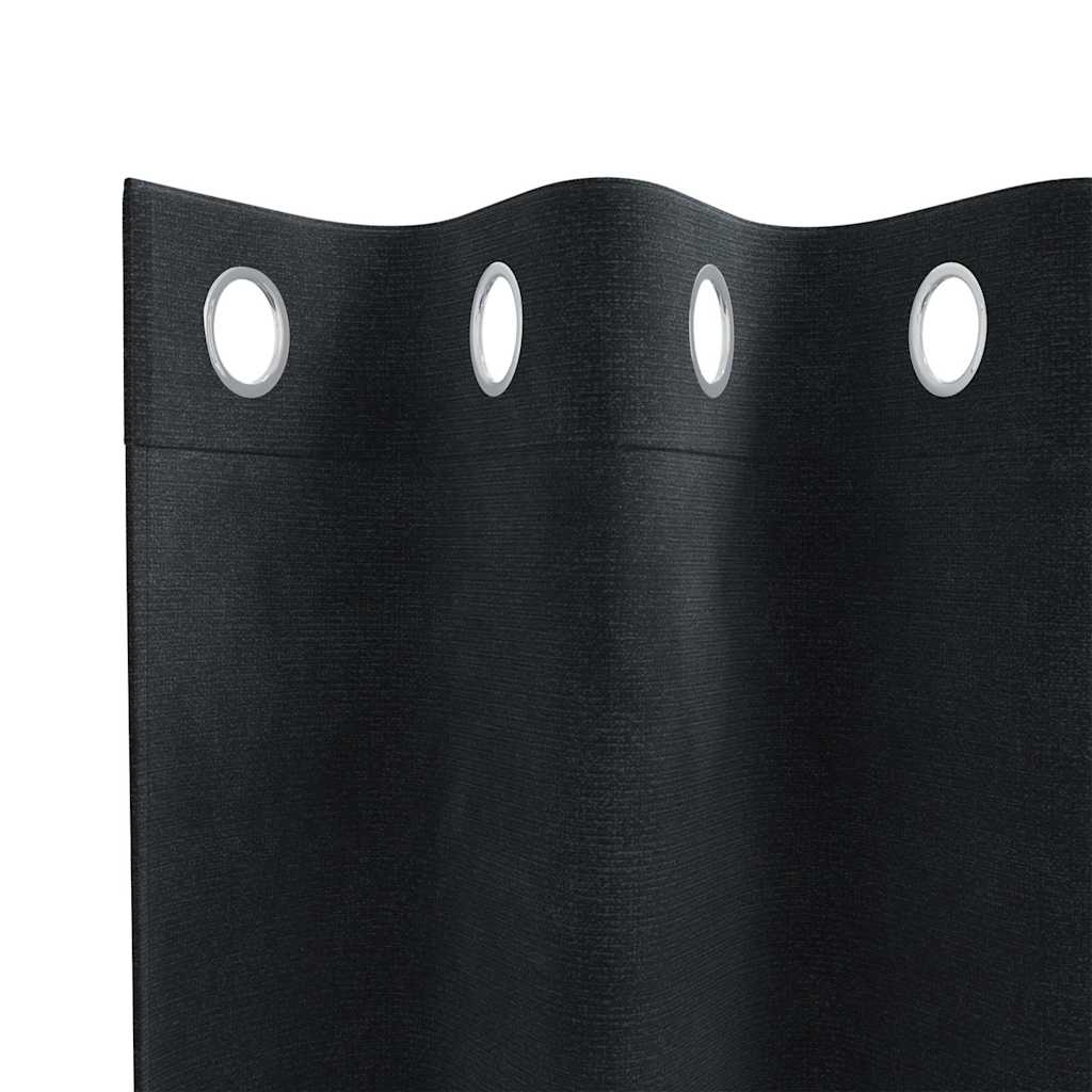 Verdunkelungsvorhänge 2 Pcs Samt Schwarz