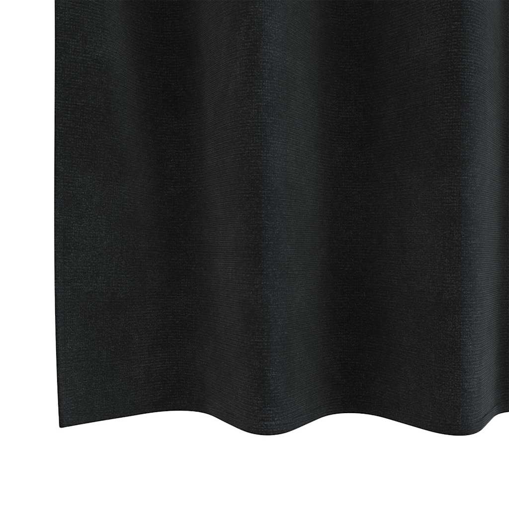 Verdunkelungsvorhänge 2 Pcs Samt Schwarz