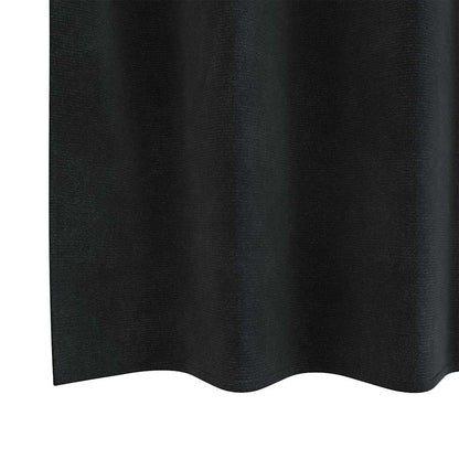 Verdunkelungsvorhänge 2 Pcs Samt Schwarz