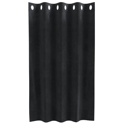 Verdunkelungsvorhänge 2 Pcs Samt Schwarz