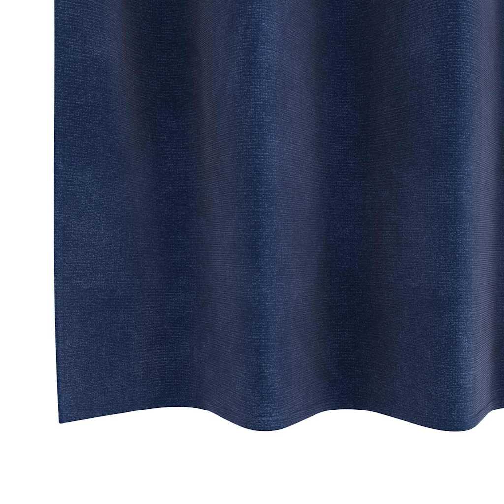 Verdunkelungsvorhänge 2 Pcs Samt Dunkelblau