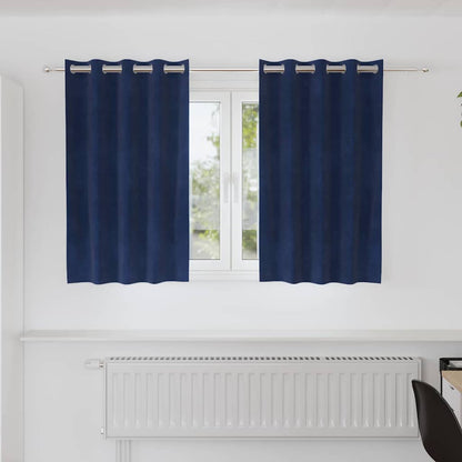 Verdunkelungsvorhänge 2 Pcs Samt Dunkelblau