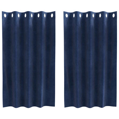 Verdunkelungsvorhänge 2 Pcs Samt Dunkelblau