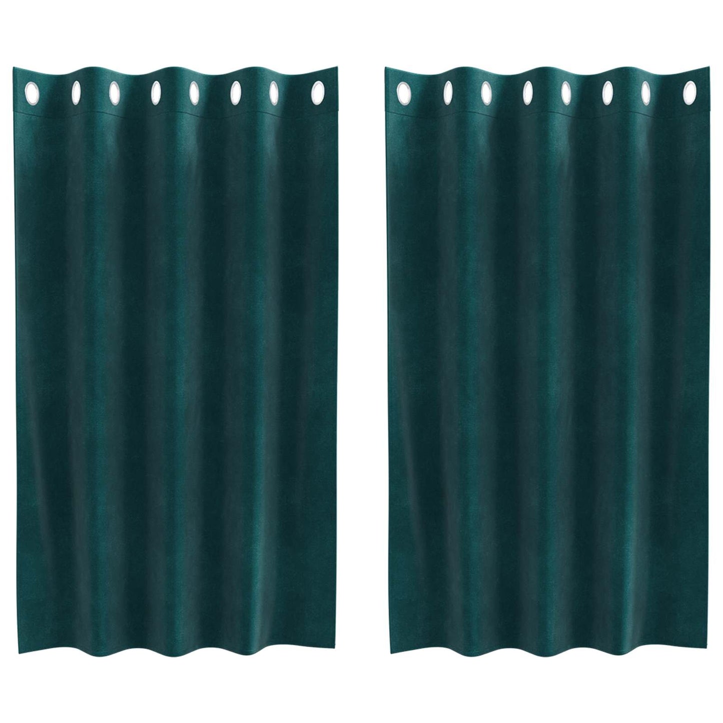 Verdunkelungsvorhänge 2 Pcs Samt Dunkelgrün