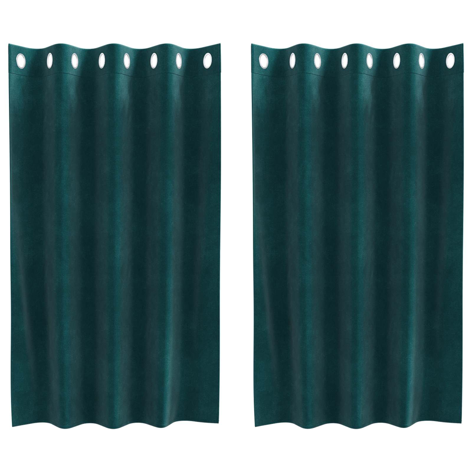 Verdunkelungsvorhänge 2 Pcs Samt Dunkelgrün