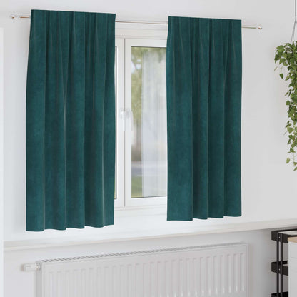 Verdunkelungsvorhänge 2 Pcs Samt Dunkelgrün