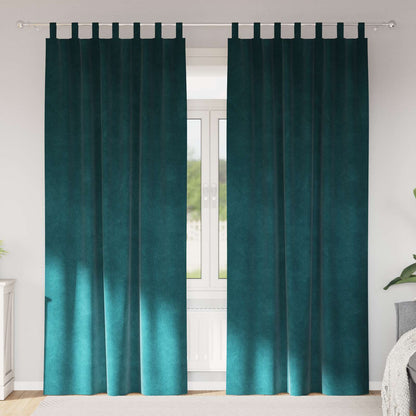 Verdunkelungsvorhänge 2 Pcs Samt Dunkelgrün