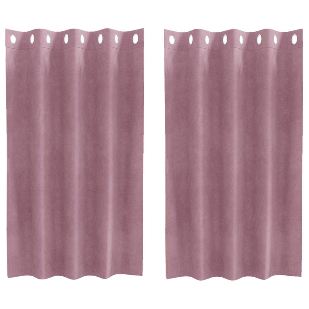 Verdunkelungsvorhänge 2 Pcs Samt Dunkelrosa