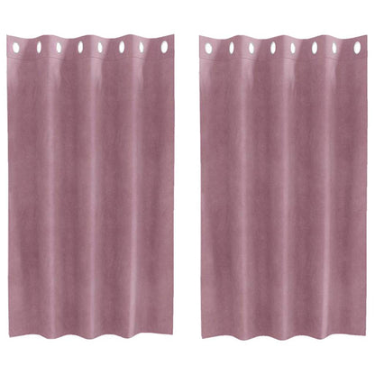 Verdunkelungsvorhänge 2 Pcs Samt Dunkelrosa