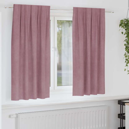 Verdunkelungsvorhänge 2 Pcs Samt Dunkelrosa