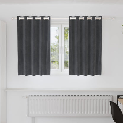 Verdunkelungsvorhänge 2 Pcs Samt Hellgrau