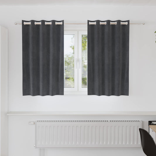 Verdunkelungsvorhänge 2 Pcs Samt Hellgrau