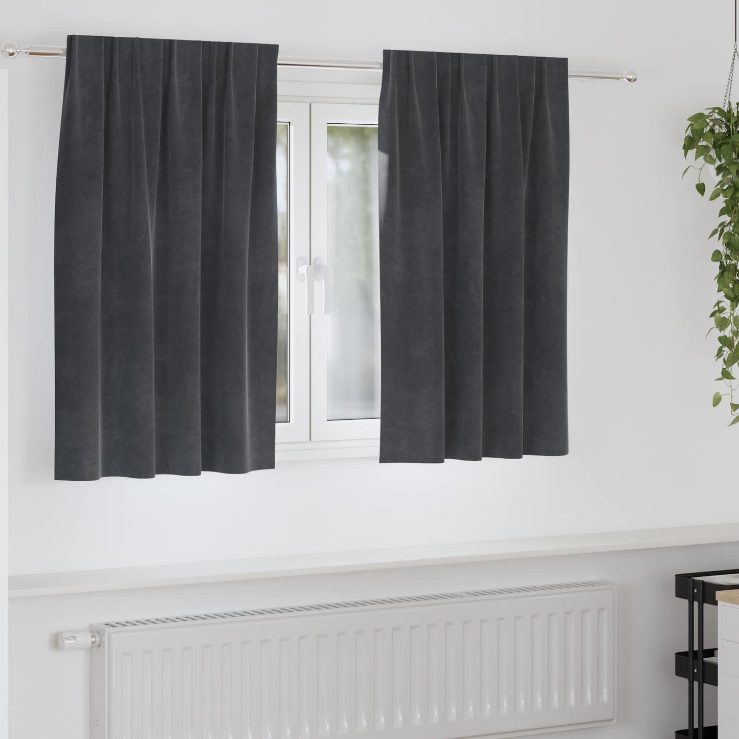Verdunkelungsvorhänge 2 Pcs Samt Hellgrau