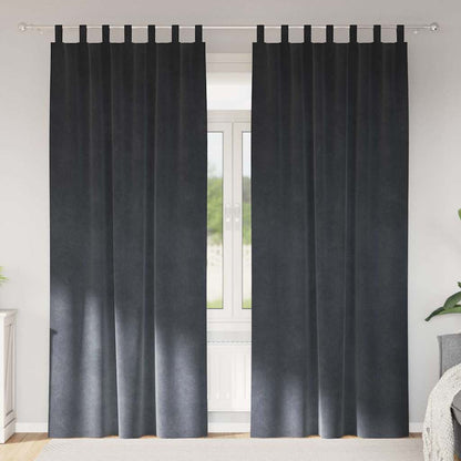 Verdunkelungsvorhänge 2 Pcs Samt Hellgrau