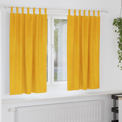 Verdunkelungsvorhänge 2 Pcs Samt Senfgelb