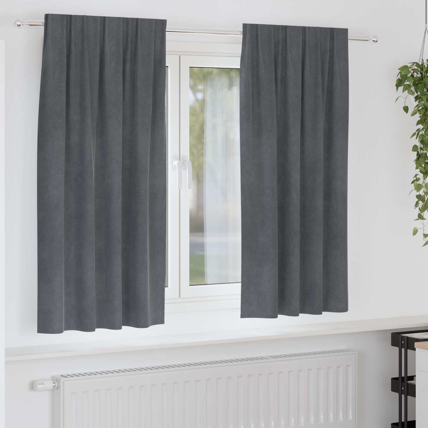 Verdunkelungsvorhänge 2 Pcs Hellgrau Samt Super Hellgrau