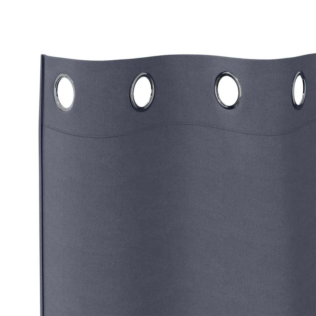 Verdunkelungs-Vorhänge Mit Ringen 2 Pcs 140 X Anthrazit