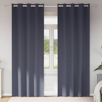 Verdunkelungs-Vorhänge Mit Ringen 2 Pcs 140 X Anthrazit