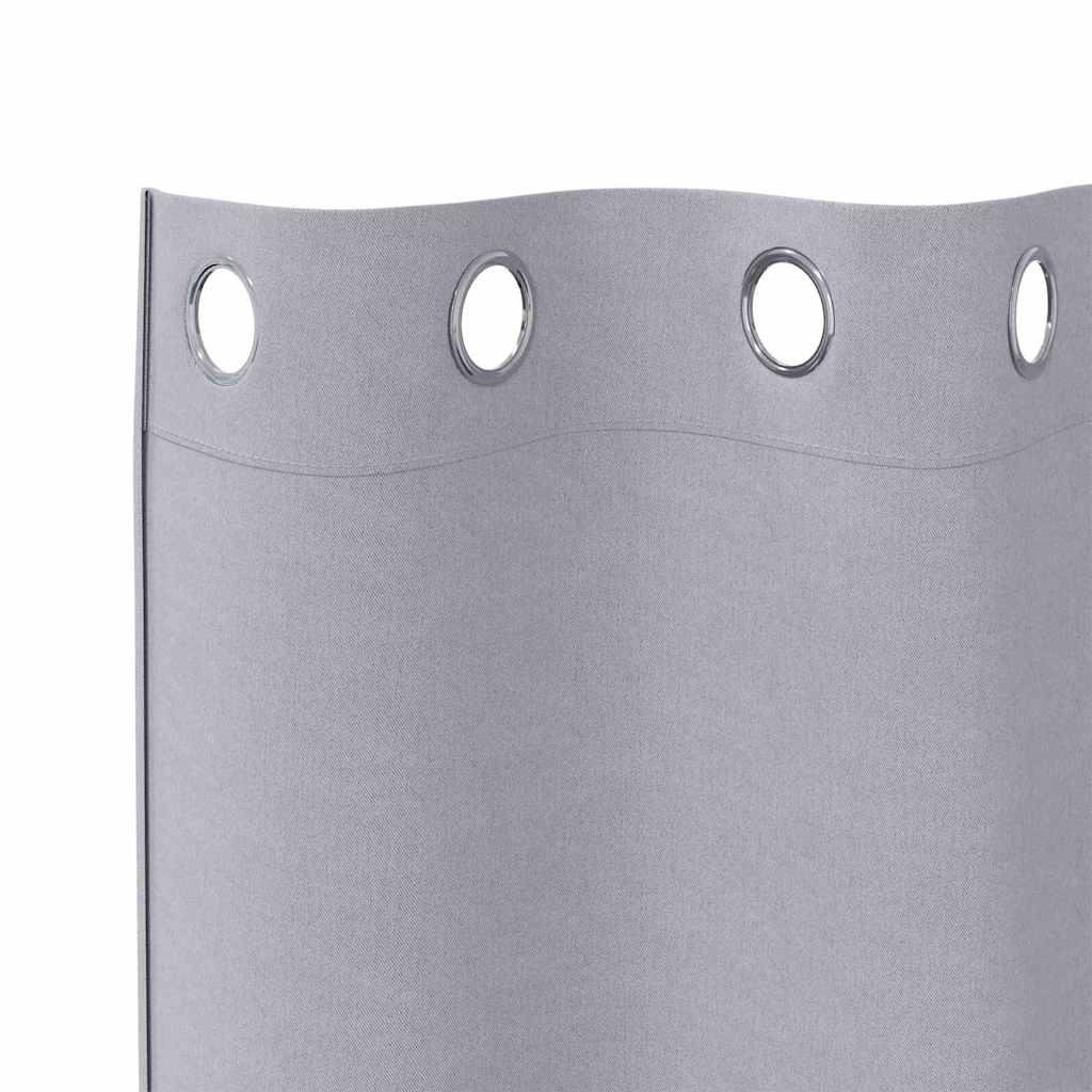 Verdunkelungs-Vorhänge Mit Ringen 2 Pcs Metallic Grau Metallgrau