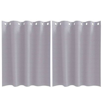 Verdunkelungs-Vorhänge Mit Ringen 2 Pcs Metallic Grau Metallgrau