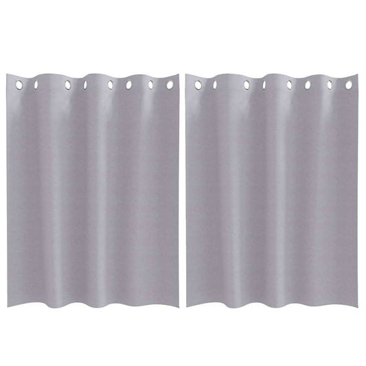Verdunkelungs-Vorhänge Mit Ringen 2 Pcs Metallic Grau Metallgrau