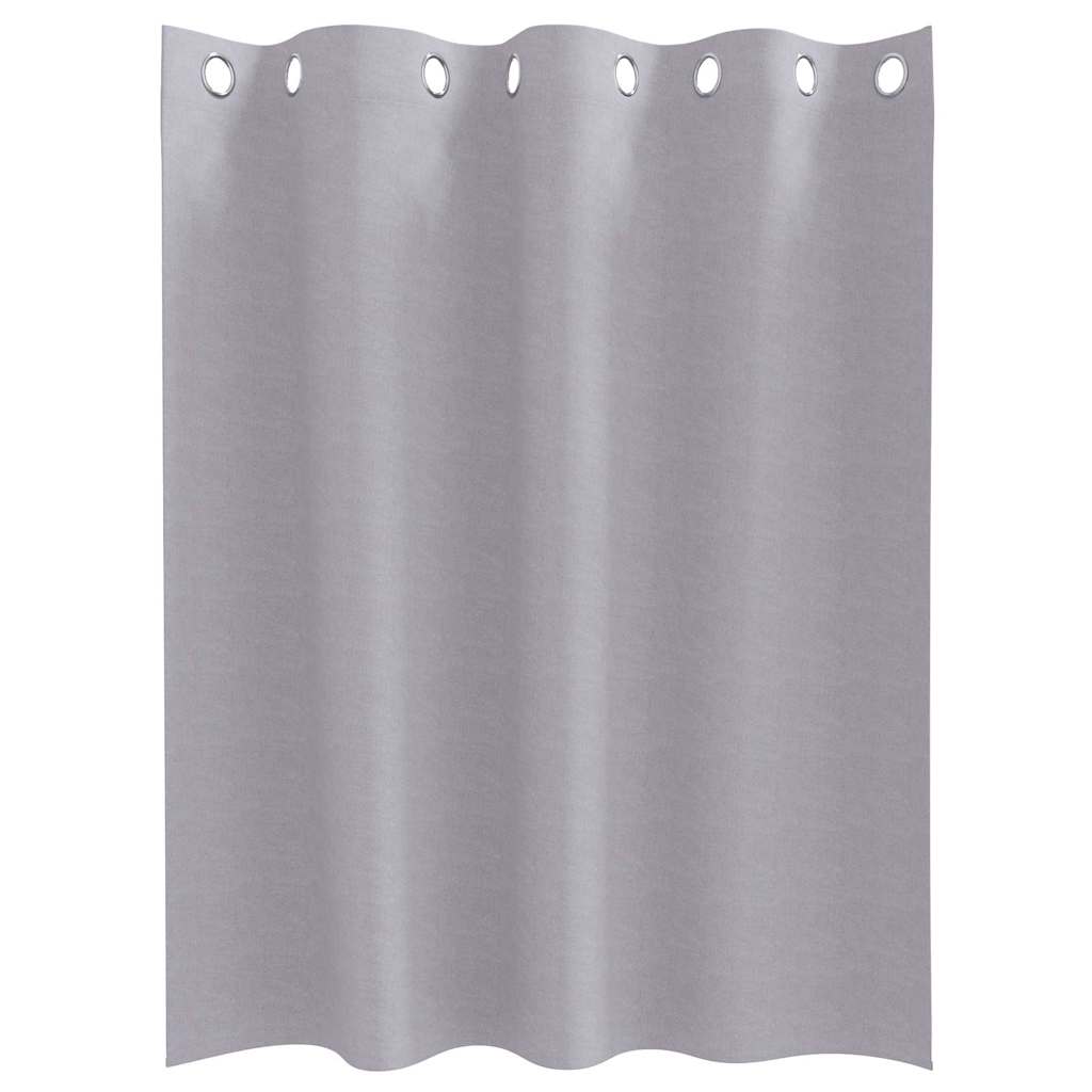 Verdunkelungs-Vorhänge Mit Ringen 2 Pcs Metallic Grau Metallgrau