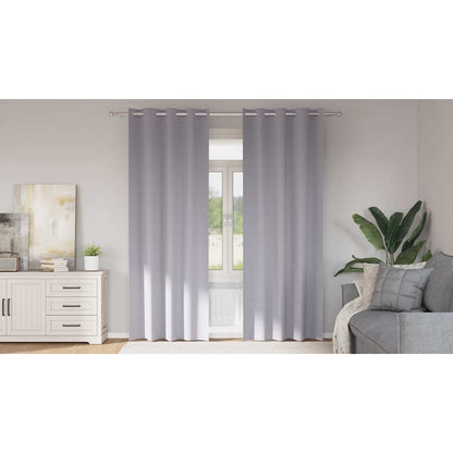 Verdunkelungs-Vorhänge Mit Ringen 2 Pcs Metallic Grau Metallgrau