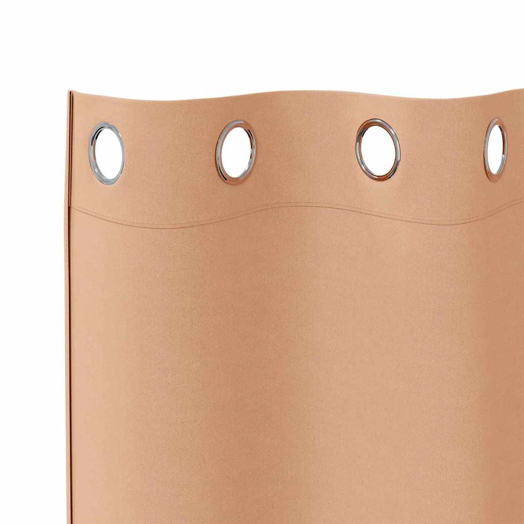 Verdunkelungs-Vorhänge Mit Ringen 2 Pcs 140 X Hellbraun