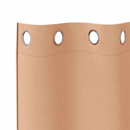 Verdunkelungs-Vorhänge Mit Ringen 2 Pcs 140 X Hellbraun