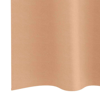 Verdunkelungs-Vorhänge Mit Ringen 2 Pcs 140 X Hellbraun