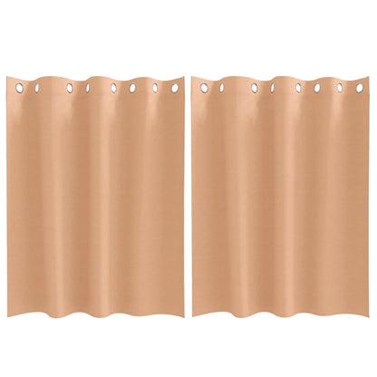 Verdunkelungs-Vorhänge Mit Ringen 2 Pcs 140 X Hellbraun