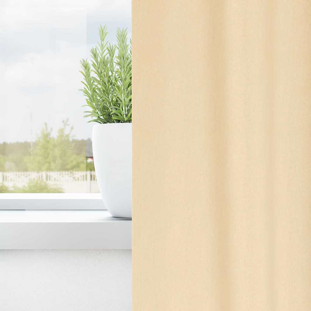 Verdunkelungs-Vorhänge Mit Ringen 2 Pcs 140 X Creme