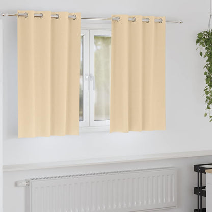 Verdunkelungs-Vorhänge Mit Ringen 2 Pcs 140 X Creme