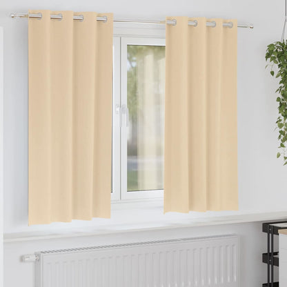 Verdunkelungs-Vorhänge Mit Ringen 2 Pcs 140 X Creme