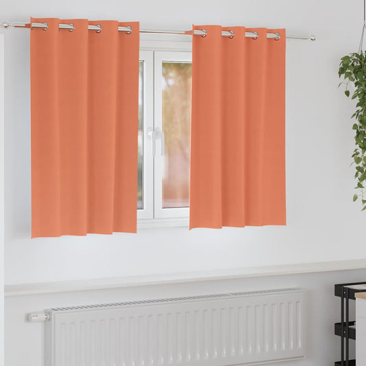 Verdunkelungs-Vorhänge Mit Ringen 2 Pcs 140 X Terrakotta