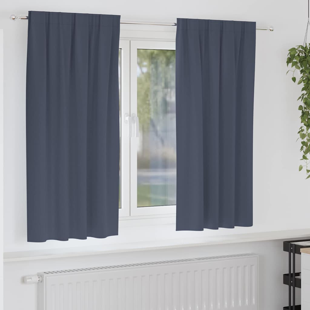 Verdunkelungs-Vorhänge Mit Ringen 2 Pcs 140 X Anthrazit